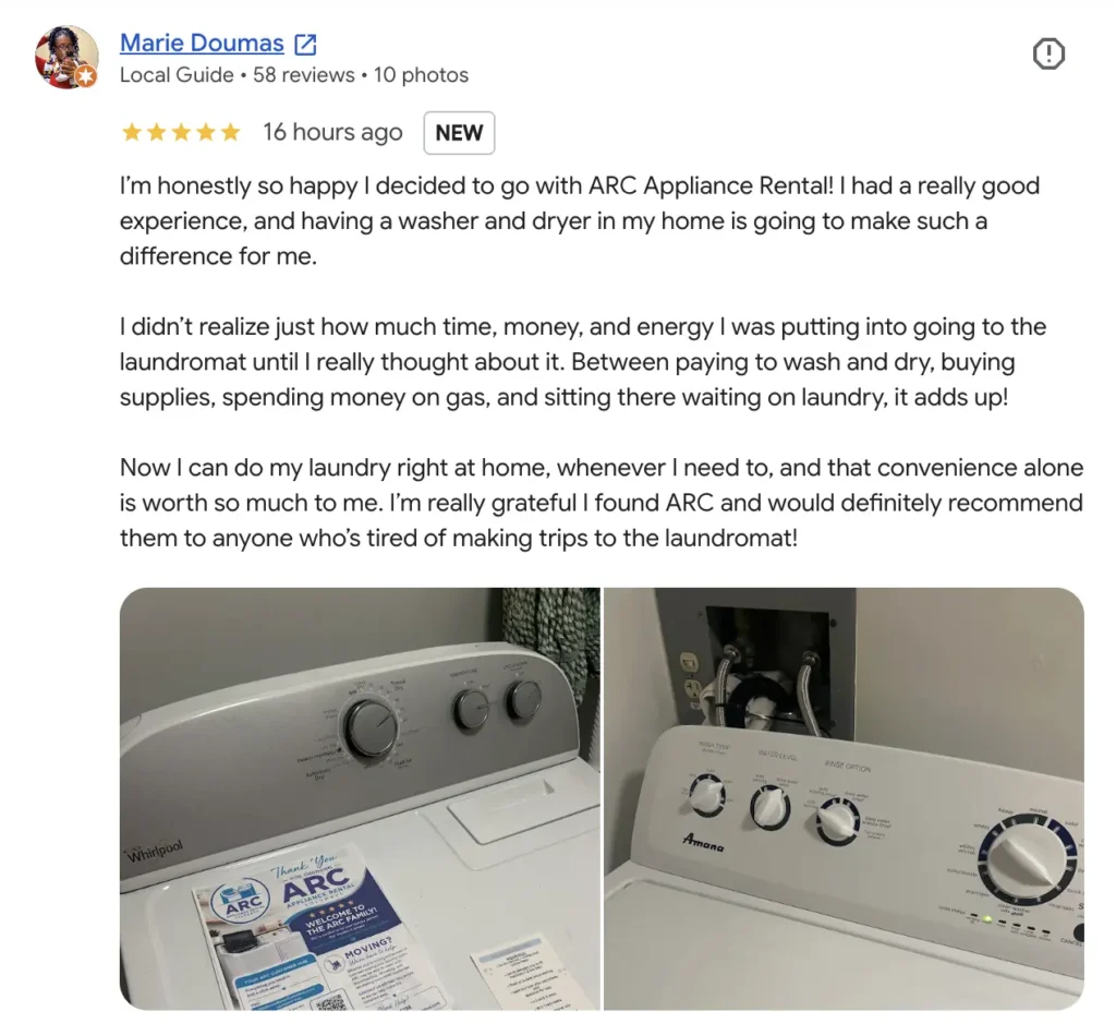5 star review by happy customer, pics of installed equipment