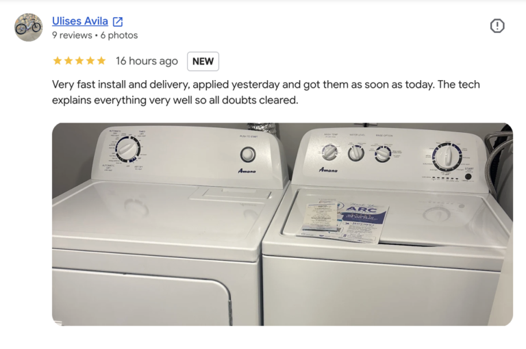 Washer dryer 5 star review new installed set